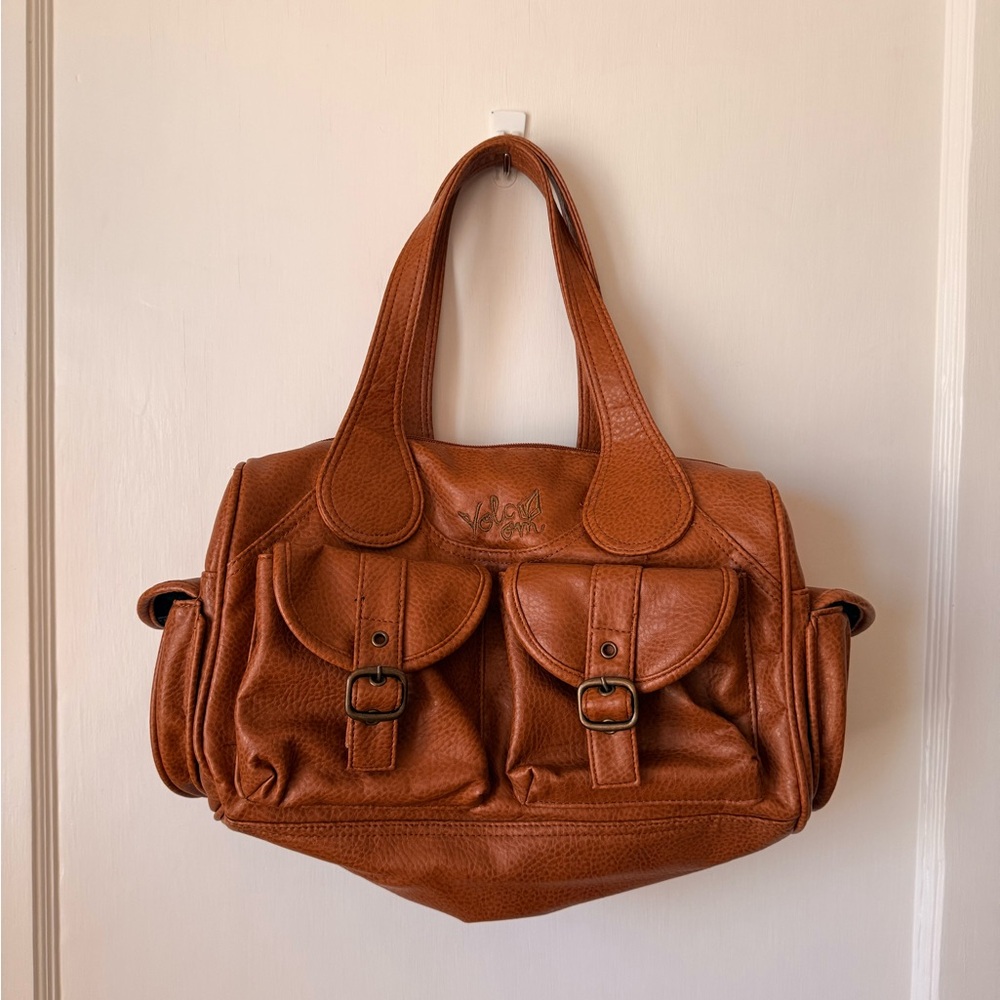 Volcom Brown Leather Bag
